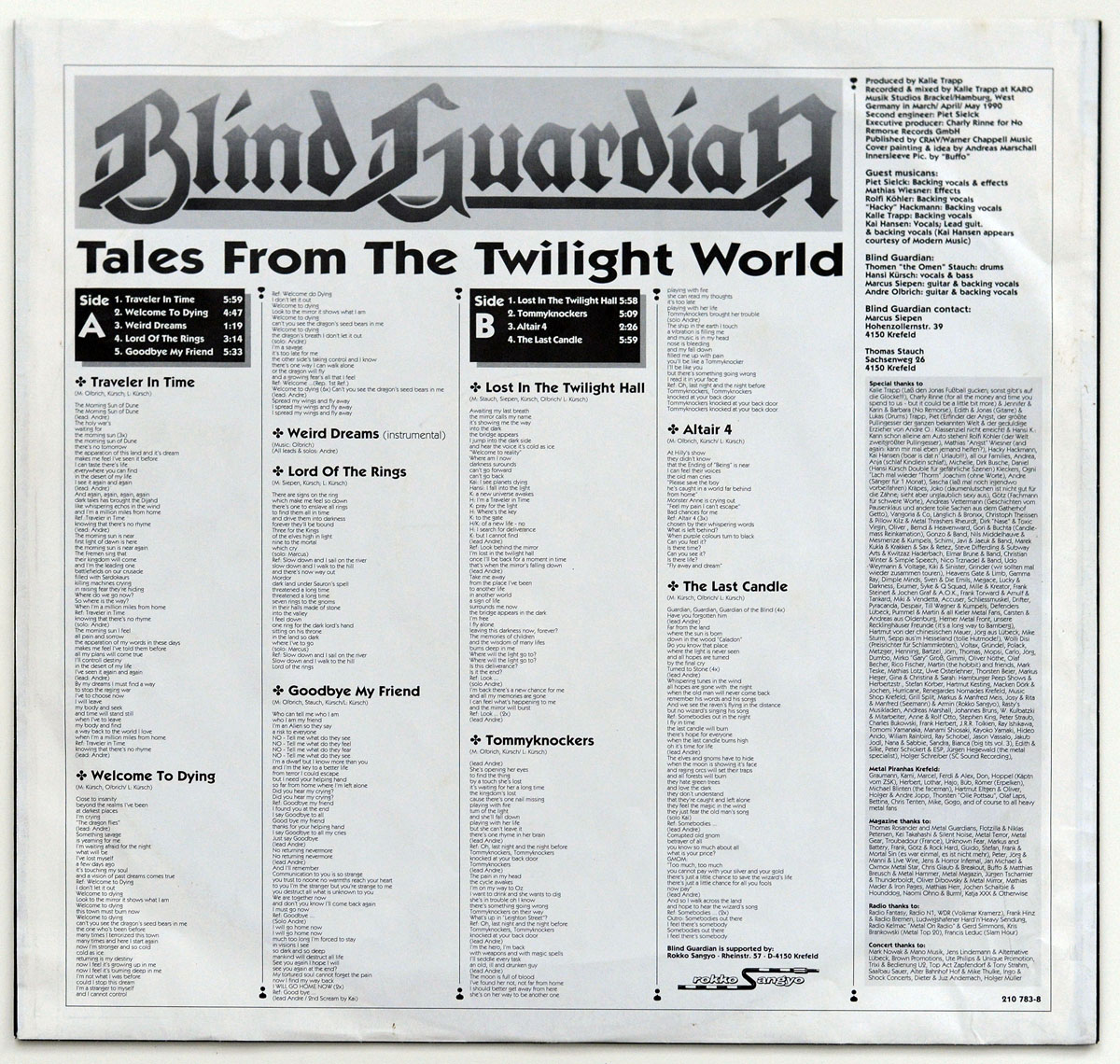 High Resolution Photo #4 BLIND GUARDIAN Tales From The Twilight World